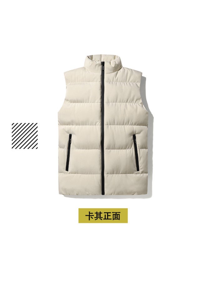Autumn Winter Down Cotton Training Vest Outdoor Windproof Workwear Sports Vest Customizable
