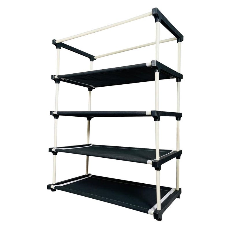 DEMARK Multipurpose 4Tiers Shoe Rack with Dustproof Zip Cover Multiuse Wide Space Storage Rack made by Non Woven Fabric for footwear Toys clothes 4 Shelves Plastic Non Woven Maroon 4 - Image 4