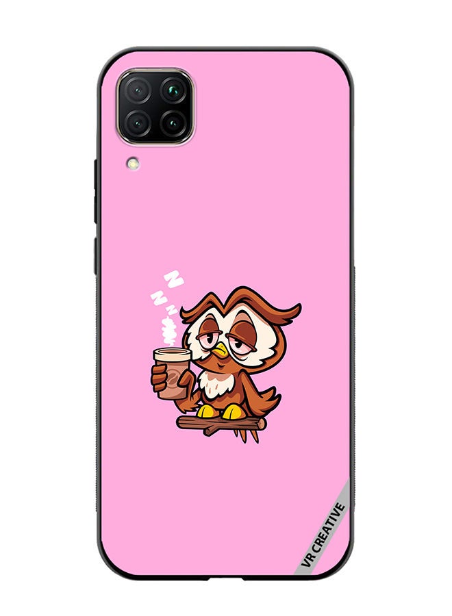 VR CREATIVE Protective Case Cover For Huawei Nova 7i/P40 Lite Sleepy Owl Design Multicolour - Image 1