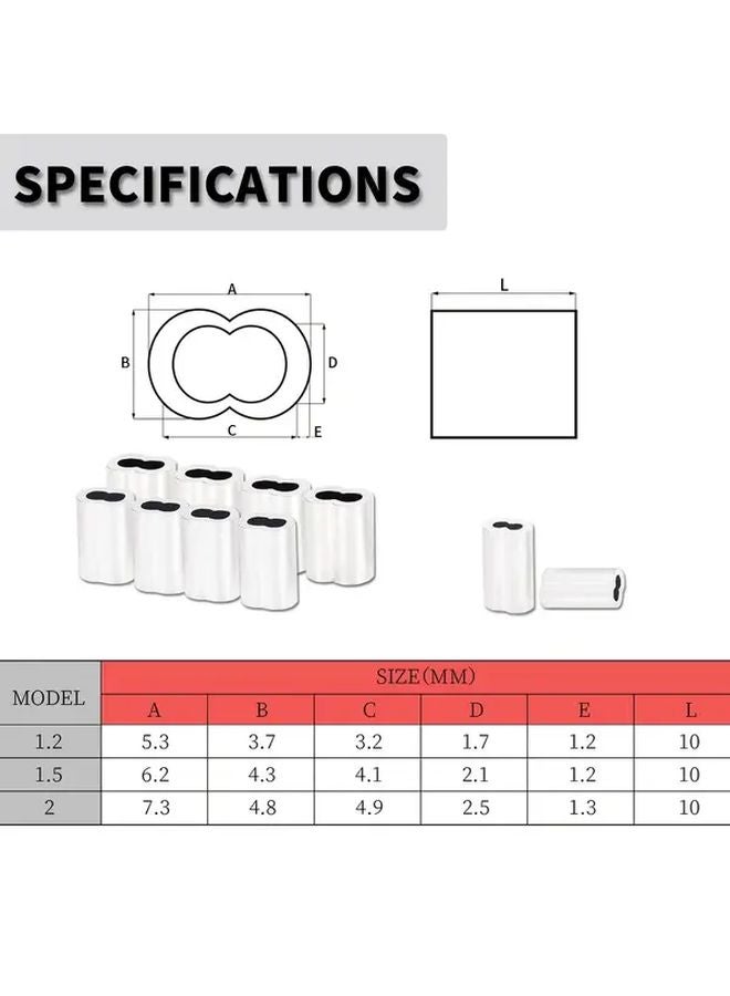 SJ 255 Wire Rope Crimping Tool Kit with 300 PCS Ferrules for 1 2mm to 2 2mm Cable - Image 5