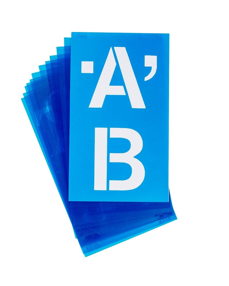 Westcott Plastic DieCut Capital Letter Stencil 4 Inches Clear Blue