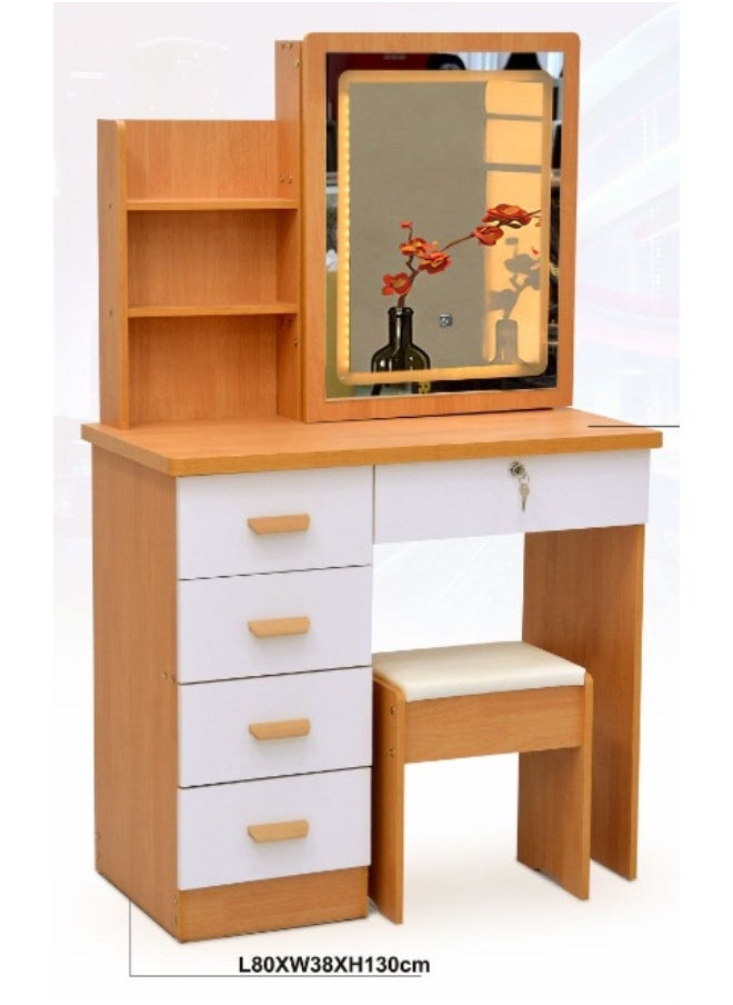 SULSHA SULSHA furniture Modern Wooden Dressing Table With Mirror Dressing Makeup Desk With Storage Modern Design Bedroom  - Image 1