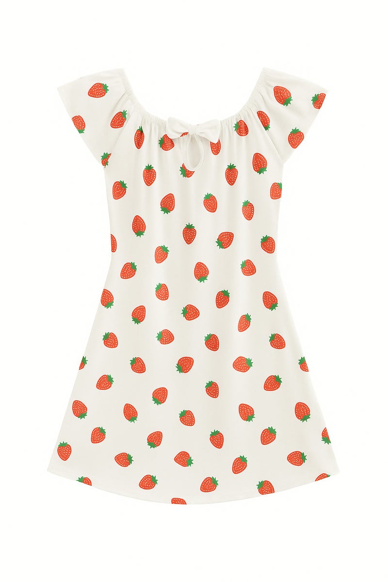 Elegant strawberry print women's swimsuit for a feminine and beautiful look. Code 739 - Image 1