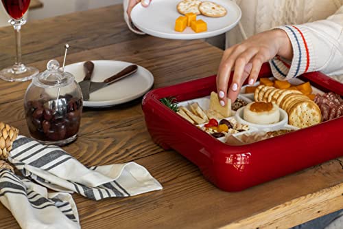 Fancy Panz Charcuterie Veggie Trayz - 9 Raised Compartments - Fits Classic/Premium Fancy Panz Elevated Food Serving Tray - Portable Charcuterie Board with Lid - Made in The USA Hosting Essentials - Image 5