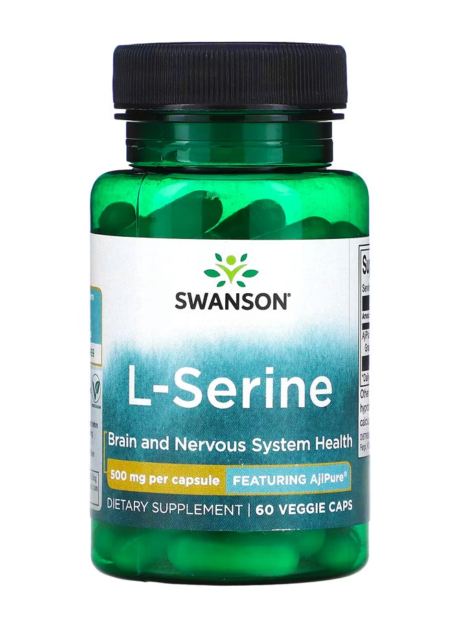 سوانسون ل-سيرين ، 500 ملجم ، 60 كبسولة نباتية