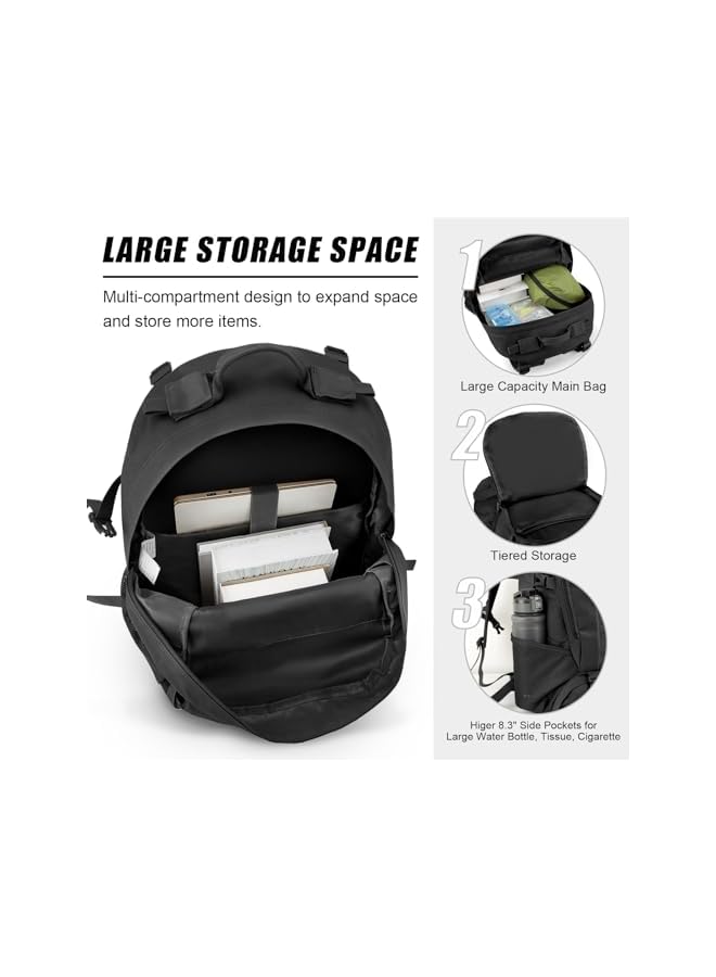 PROMASS حقيبة ظهر تكتيكية للرجال حقيبة عسكرية مولي مقاومة للماء 30 لتر مع شارة علم الولايات المتحدة - Image 5