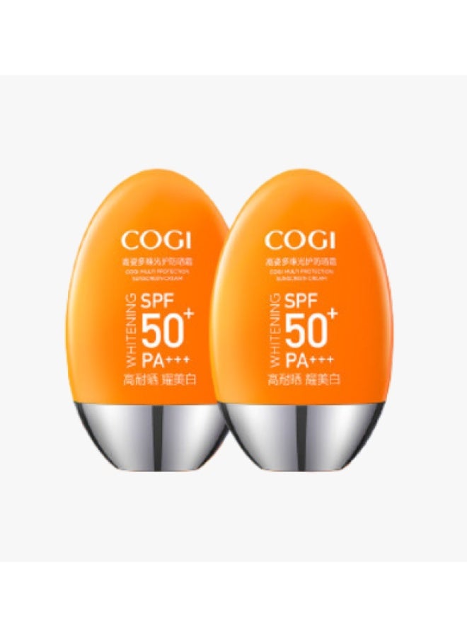 2 عبوة واقي شمسي متعدد الأبعاد للحماية الفاتحة من الضوء 2 قطعة Spf50+ Pa+++ - Image 1