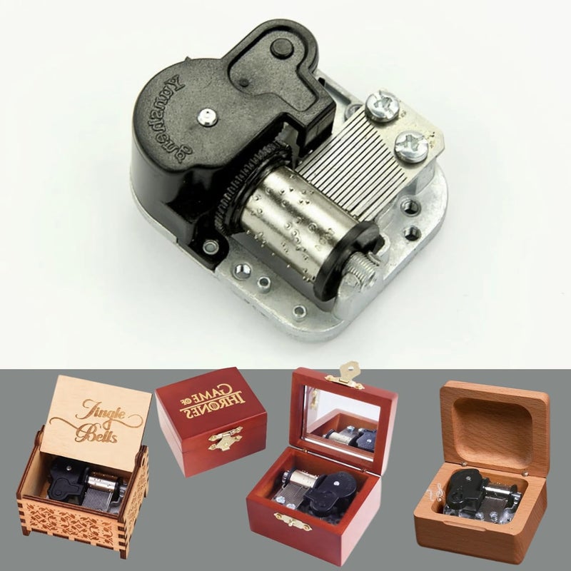 Gueiddi Store Music Box Mechanism, Castle in The Sky 18 Note Musical Movement Clockwork Mechanism Replacement with Wind-Up for DIY Musical Boxes and Figurines (Castle in The Sky) - Image 5