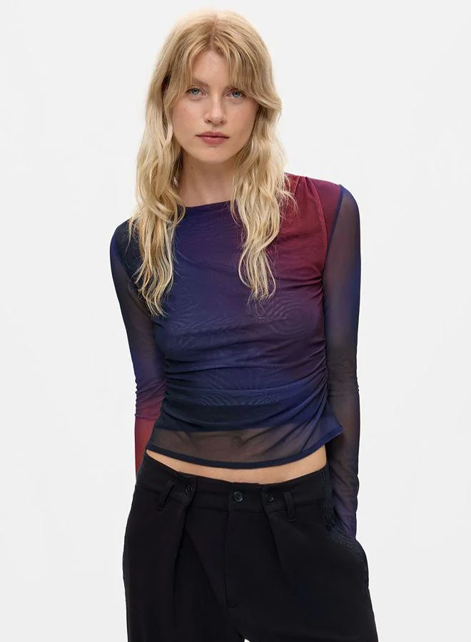 Desigual Draped tulle T-shirt