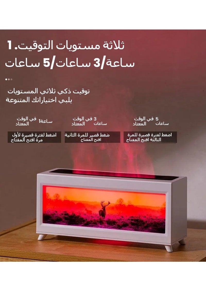 Generic Fireplace Diffuser 220ml, Fireplace Humidifier, Essential Oil Diffuser 3 Timer Remote Control Waterless Auto-Off, Humidifiers for Bedroom Home Office(Deer)  - Image 2