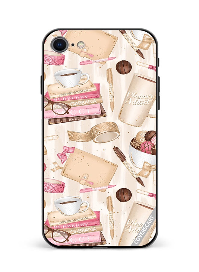 Protective Case Cover For Apple iPhone 8 Girls Hobbies Tags Design Multicolour