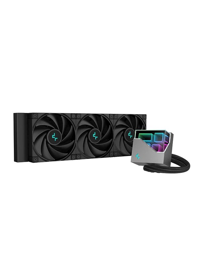 DEEPCOOL - LT720 360mm Liquid CPU Cooler – High-Performance AIO Cooling, Triple FK120 Fans, Infinity Mirror Top Cap, Superior Heat Dissipation, Low-Noise Operation for Gaming & Overclocking PCs - Image 1