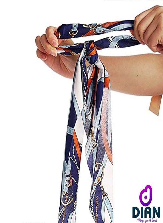 DIAN Multicolor Pack of 6 Print Hair Scarf Scrunchies, Ponytail Holder, Hair Tie, Hair Bow, Rubber Band, Hair Accessories for Women, Teens and Girl - Image 5
