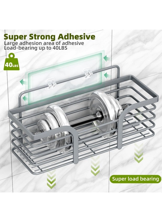 Yougai Shower Caddy 3 Pack, Adhesive Shower Shelf Organizer Rack, Rustproof Stainless Steel Bathroom Organizers and Storage, Large Capacity Wall Mounted No Drilling Bathroom Accessories  - Image 5