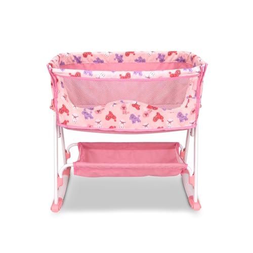 ANIVIA Doll Bed Furniture 2 Function Toy Doll Swings Together for 18 inches Baby Dolls Baby Doll Crib with Bottom - Image 1