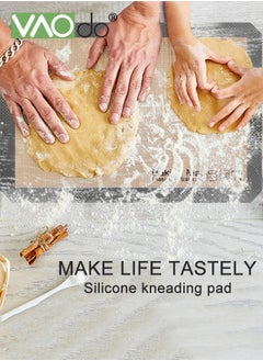 VAOdo 2 Pack Silicone Baking Mat Reusable Baking Mat Non-Stick Food Safe Silicone Mats for Baking Oven Baking Sheet for Making Cookies Macaroons Bread Grey  - Image 4