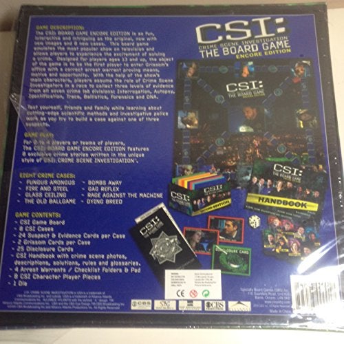 sbg CSI: Crime Scene Investigation The Board Game ENCORE EDITION - Image 2
