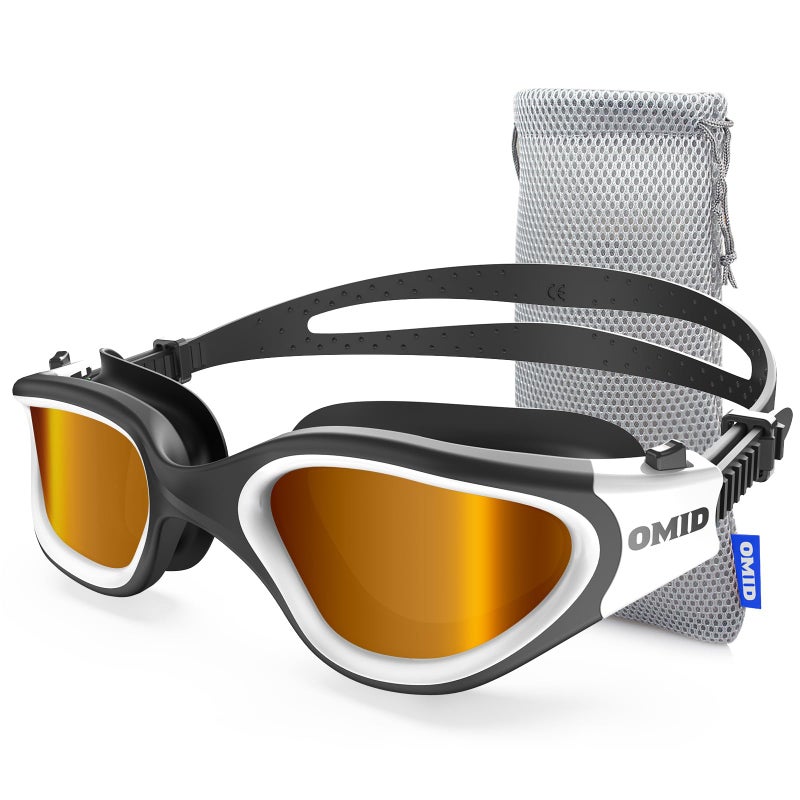 OMID Swim Goggles P2 Polarized Swimming Goggles for Men Antifog Goggles Swimming for Adult Women