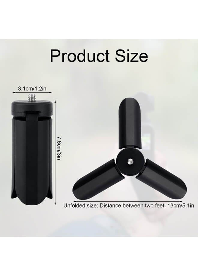Bliszaar Mini Tripod for DJI OSMO Pocket 3 & 2, Portable Tripod Stand Tabletop Mount Lightweight Selfie Stick Comfortable Grip Practical Digital Device Accessories Camera Parts(Black) - Image 2