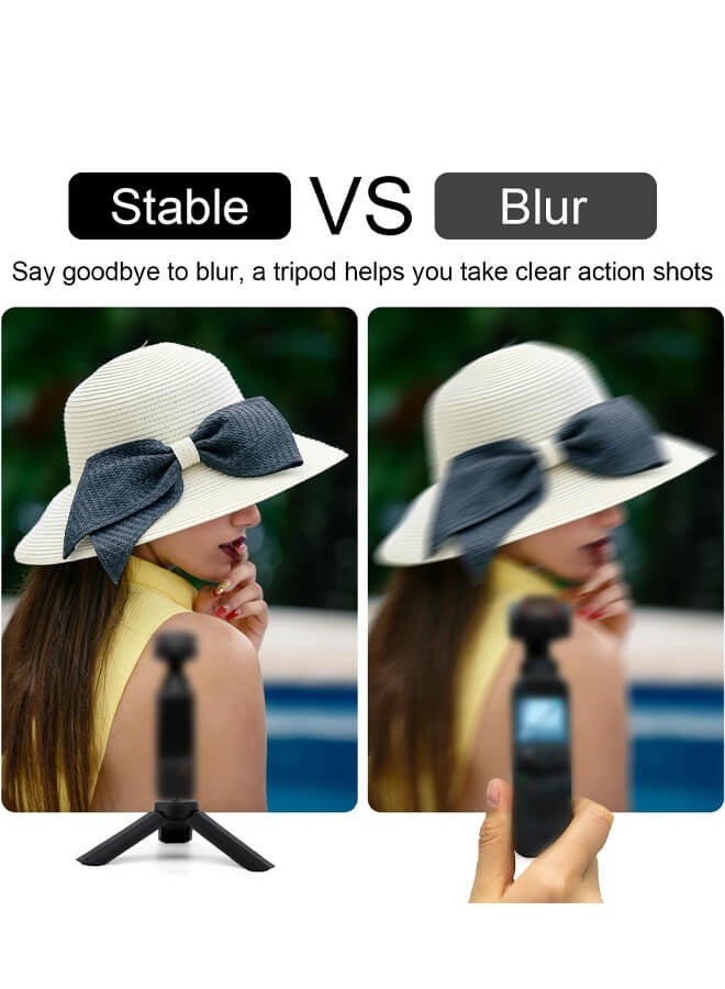 Bliszaar Mini Tripod for DJI OSMO Pocket 3 & 2, Portable Tripod Stand Tabletop Mount Lightweight Selfie Stick Comfortable Grip Practical Digital Device Accessories Camera Parts(Black) - Image 5