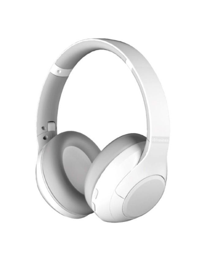Haing Wireless Headphone with Microphone White - Image 2