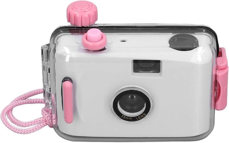 Yosoo Retro 35mm Reusable Film Camera White Pink Vintage Waterproof Snorkeling Swimming - Image 3