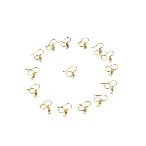 IVEI DIY Earring Hooks & Jump Rings for Jewellery Making – Bulk Pack | DIY Projects, Quilling & Craft | Ideal for Artists, Professionals, Kids (Set of 50 - Golden) - Image 2