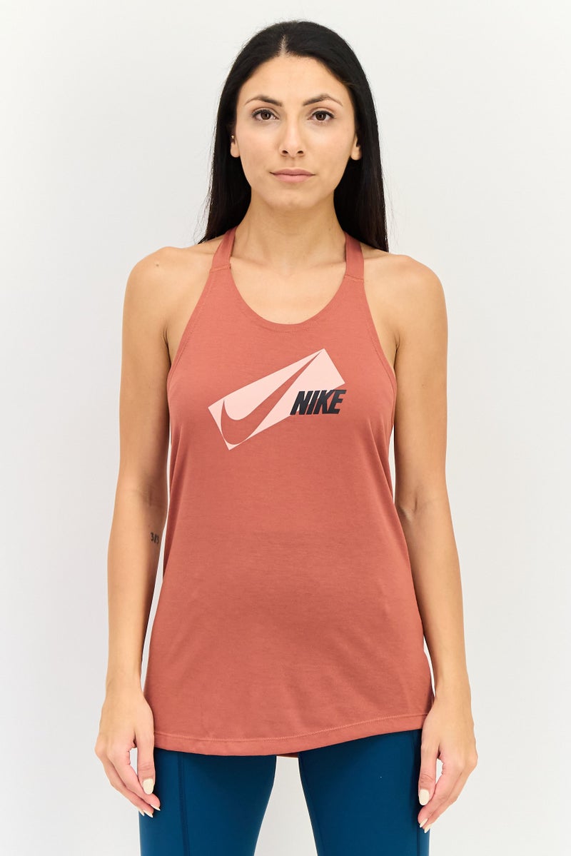 Nike تي شيرت تدريب بلا أكمام للنساء، بني - Image 1