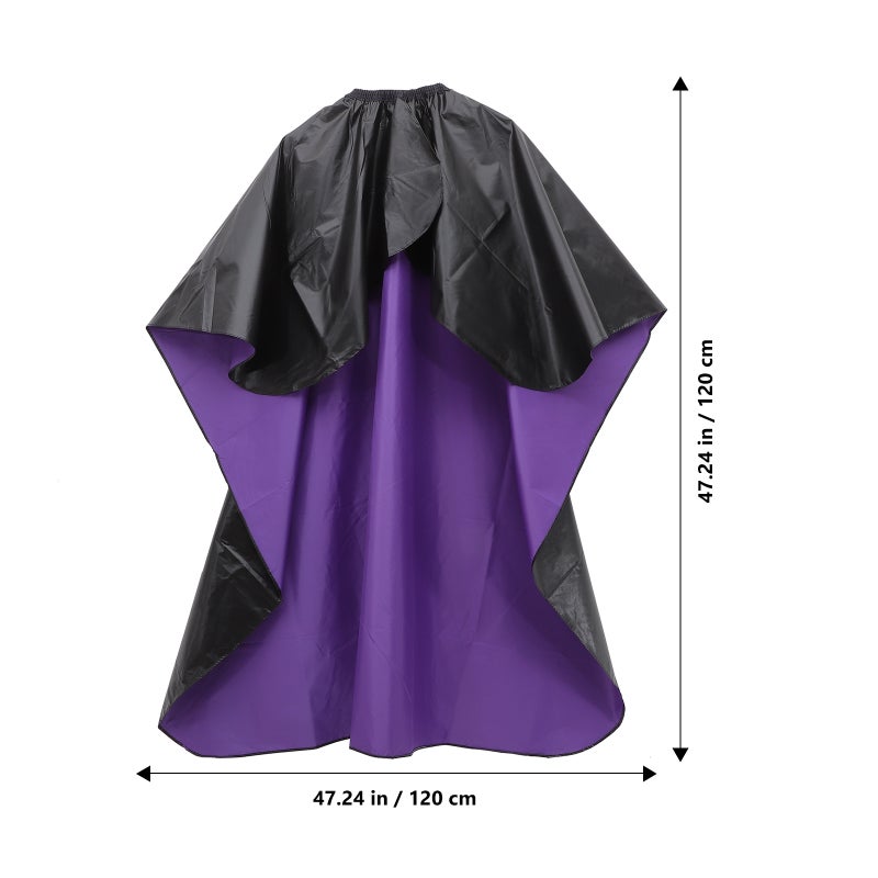 Black Barber Hair Beauty Salon Cape Hairdressing Gown (Lining Random Color) - Image 2