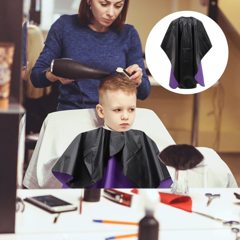 Black Barber Hair Beauty Salon Cape Hairdressing Gown (Lining Random Color) - Image 4