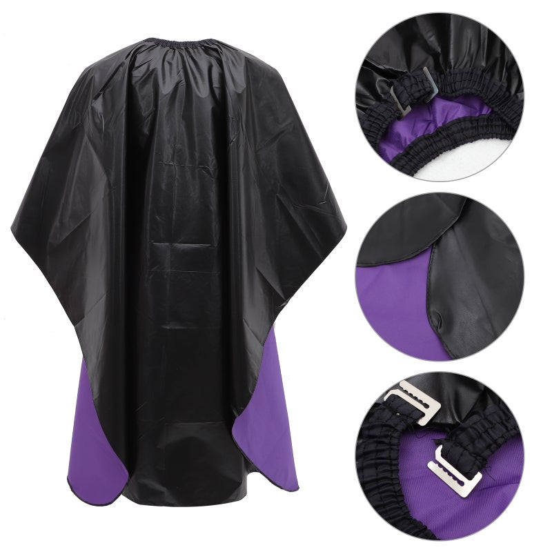 Black Barber Hair Beauty Salon Cape Hairdressing Gown (Lining Random Color) - Image 5