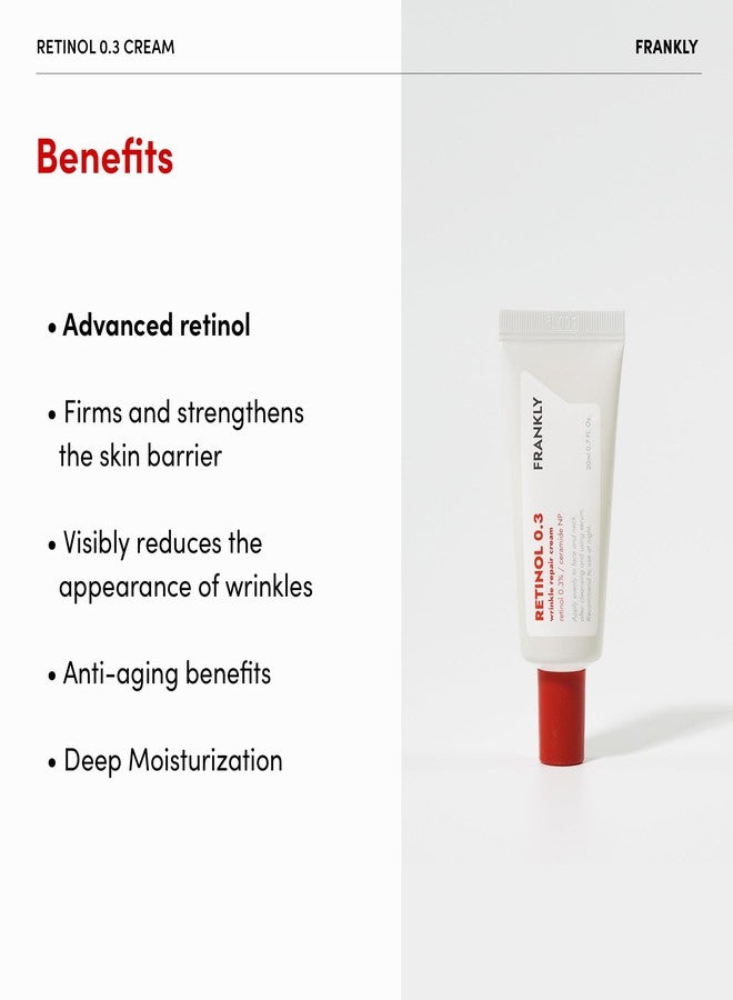 FRANKLY Retinol 0.3% Cream, 0.7 fl oz - Intensive Retinol | Night Cream | Retinol, Ceramides & Natural Ginseng | Anti-aging, Wrinkles Care, Reduces Congestion and hyperpigmentation | Korean Skin Care - Image 4