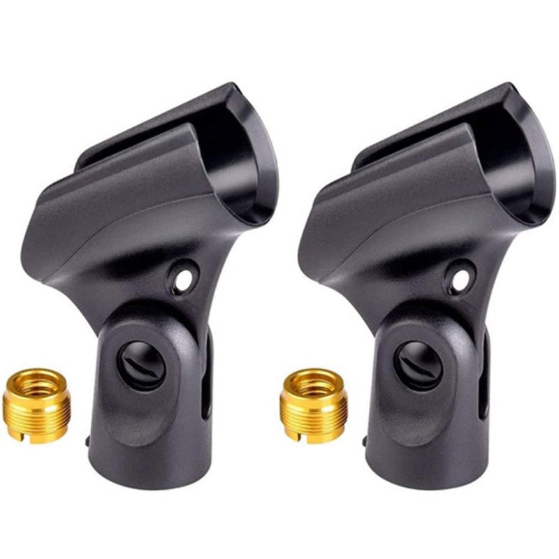 2 Pack Microphone Clip Holders With Mic Stand Adapters For Ktv Concerts - Image 2