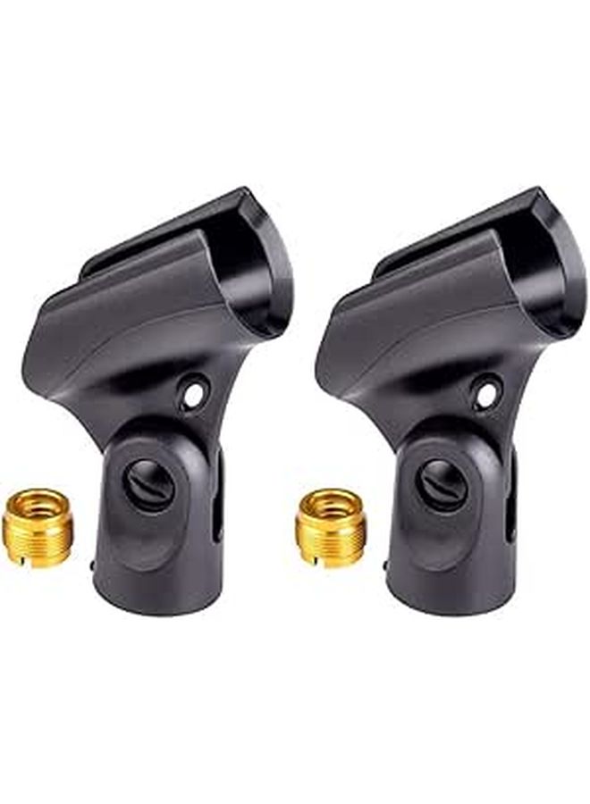 2 Pack Microphone Clip Holders With Mic Stand Adapters For Ktv Concerts - Image 1
