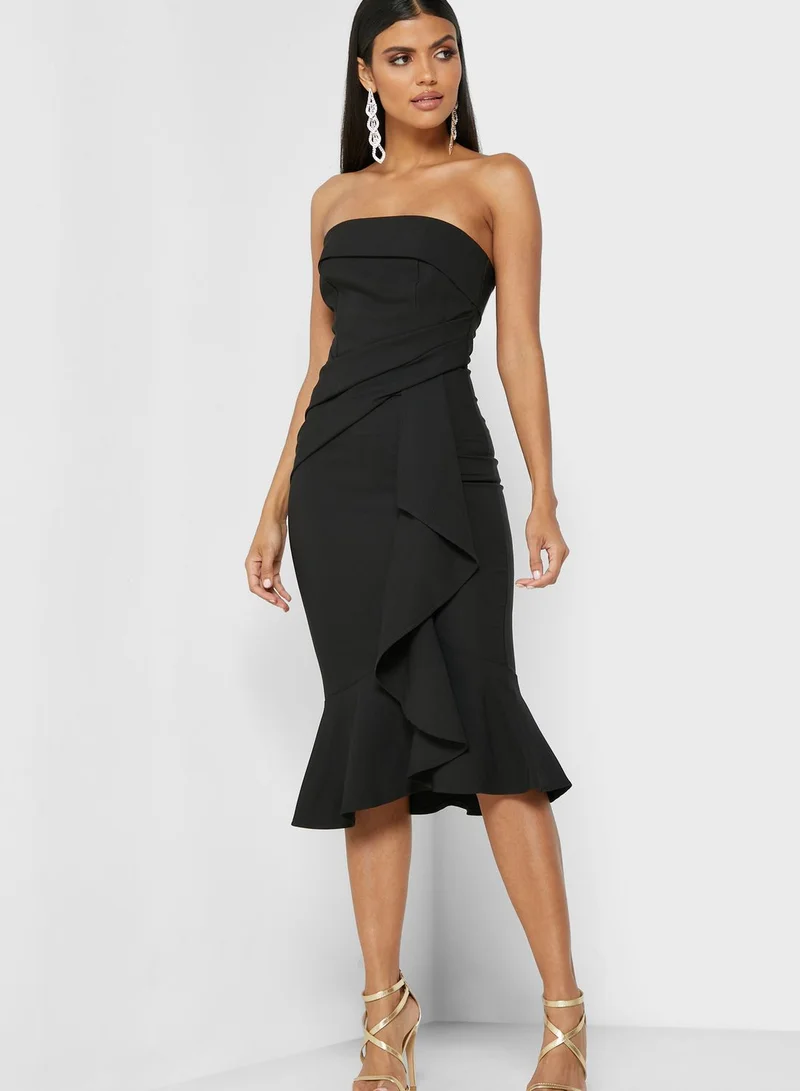 LIPSY Bandeau Ruffle Hem Dress