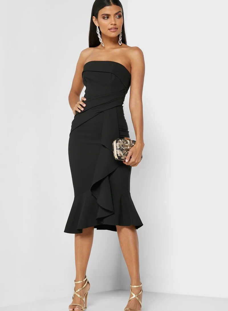 LIPSY Bandeau Ruffle Hem Dress