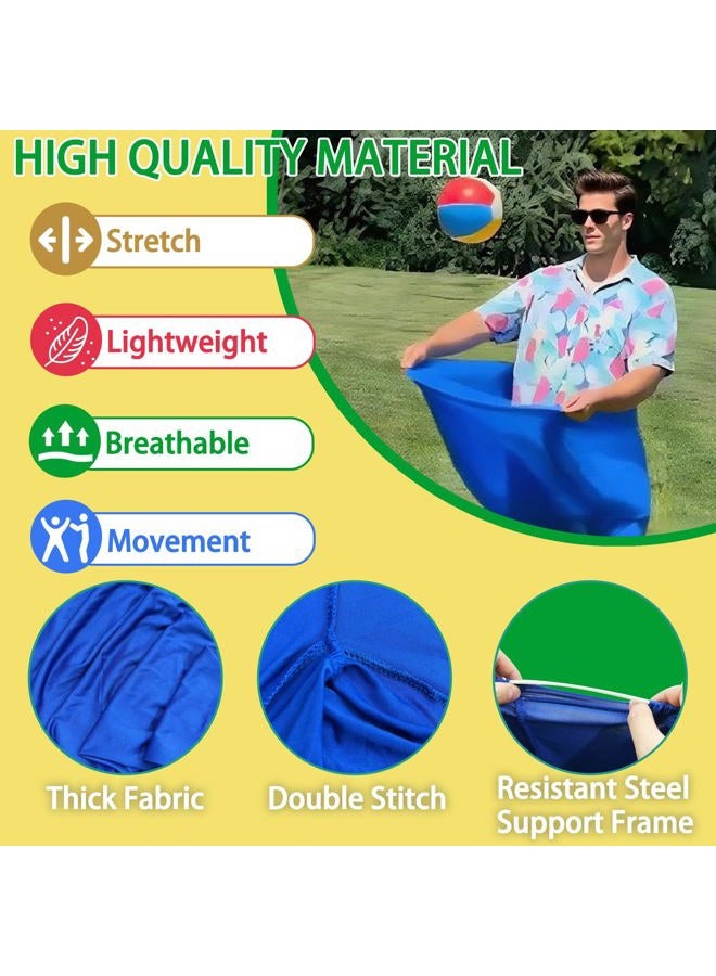 lipmo Granny Pants Outdoor Game, 2 Pack Granny Pants Yard Game for Adults and Family, Giant Outdoor Games with 8 Bouncy Balls for Party Backyard Lawn Christmas Family Reunion Games - Blue & Pink - Image 3