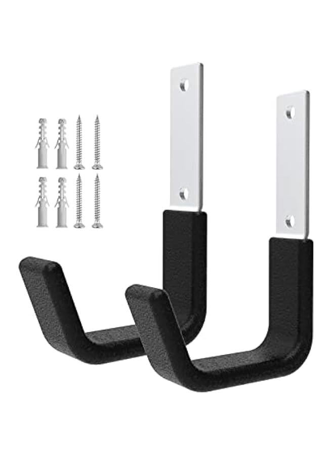 Heavy Duty Utility Hooks for Garage Storage Utility Hooks Wall Mount,Garage Hooks Heavy Duty,Garage Wall Hooks,Hose Holder,Bike Hooks,Ladder Hooks,Leaf Blower Hanger (2 Small)  - Image 1
