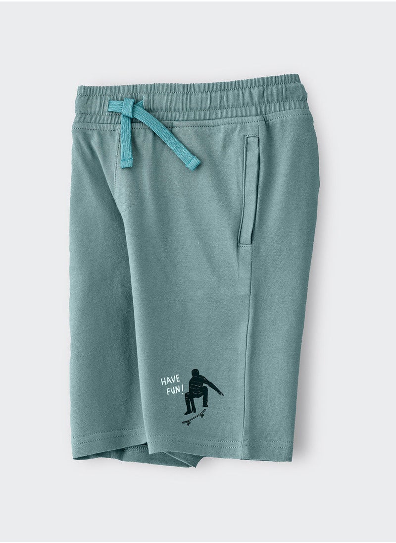 JAM Knit Shorts With Print At Bottom  - Image 3
