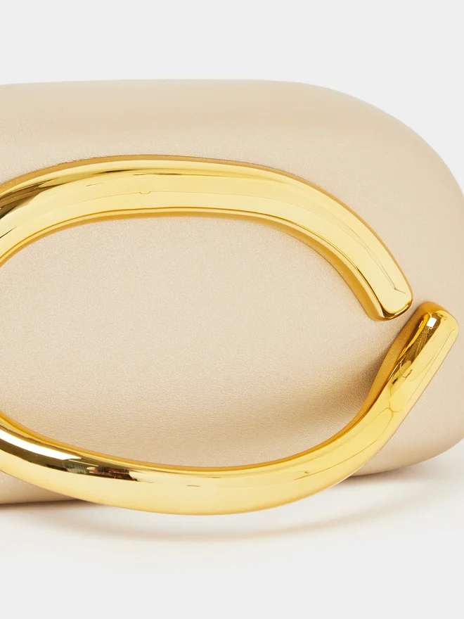 Styli  Styli Gold-Tone Clutch with Metal Trim for Women | Best Price UAE