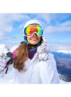 Akaso Ski Goggles Snowboard Goggles Antifog 100% Uv Protection Doublelayer Spherical Lenses Helmet Compatible Snow Goggles For Adults (Whitered)  - Image 5