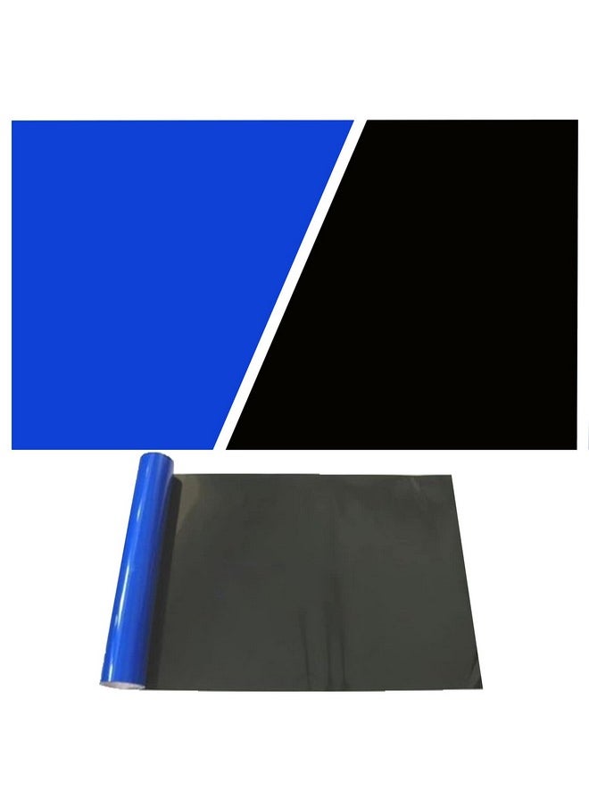 ELEBOX Aquarium Background Blue Black Fish Tank Background Picture 2 Sides Fish Backdrop For Aquarium Wallpaper 20" X 48"  - Image 1