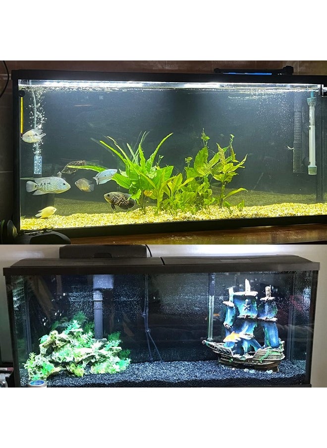 ELEBOX Aquarium Background Blue Black Fish Tank Background Picture 2 Sides Fish Backdrop For Aquarium Wallpaper 20" X 48"  - Image 5