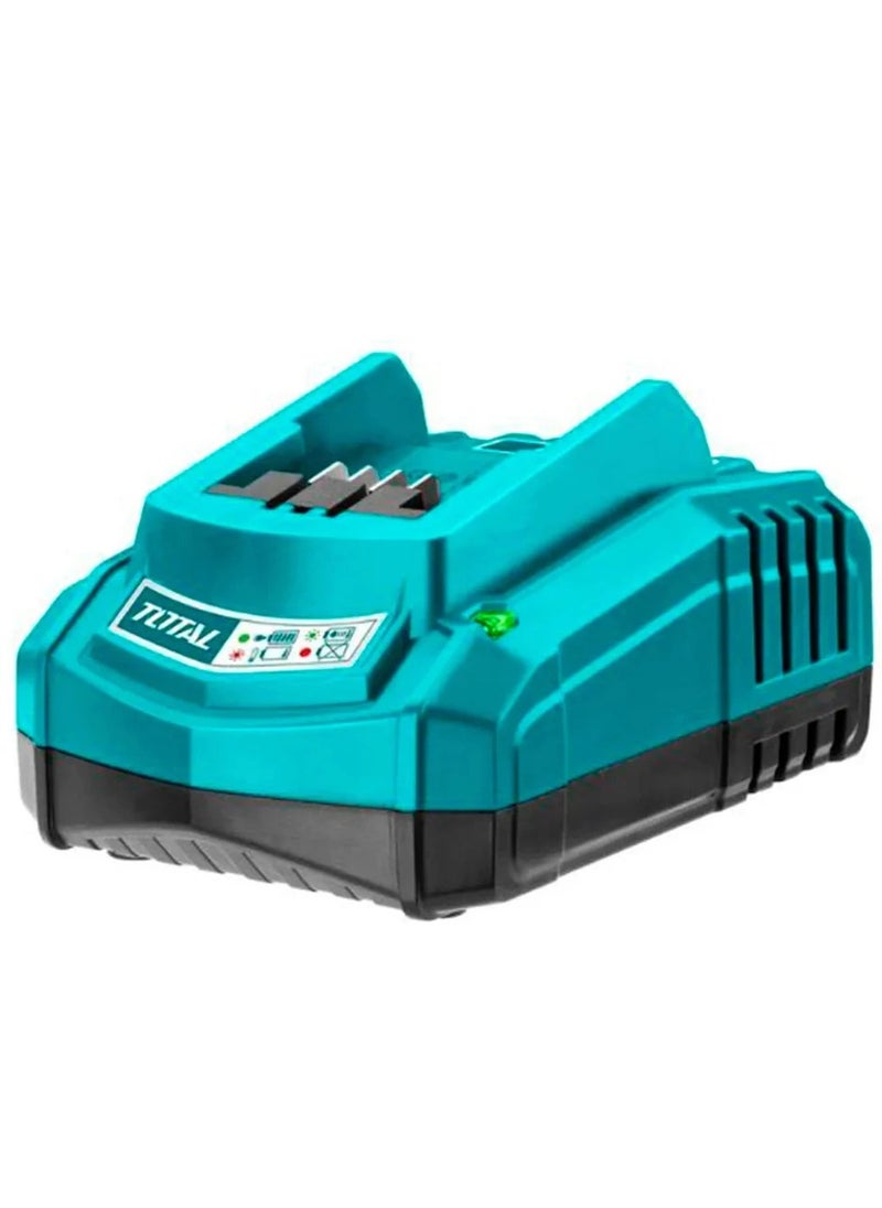 TOTAL - TOTAL P20S Battery Charger 4Ah – 21V Output, 4A Fast Charging, Compatible with TOTAL P20S Series Tools, 220-240V Input Voltage, Ideal for High-Capacity Battery Charging - Image 1