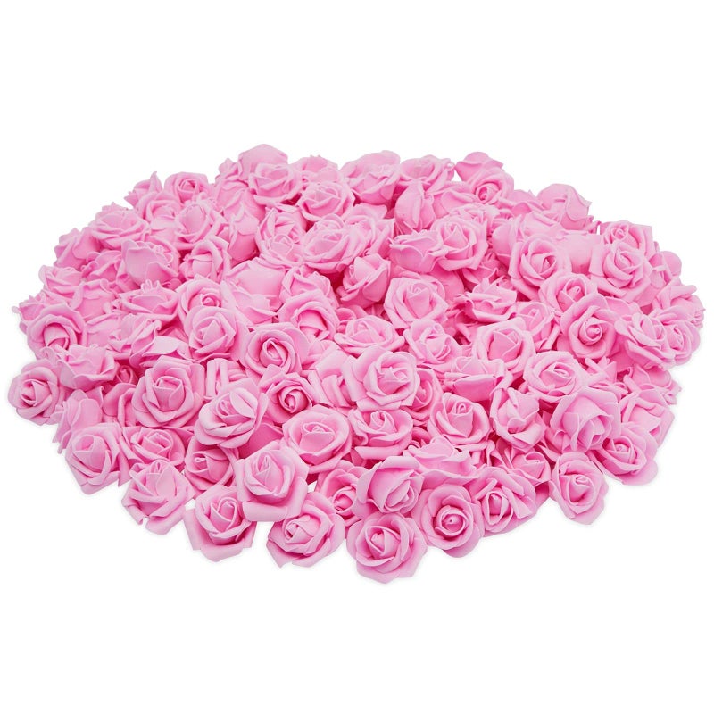 Bright Creations Hot Pink Roses Artificial Flowers for Decoration Stemless Fake Foam Rose Heads for Bridal Shower Wedding 2 Inches  Pack of 200