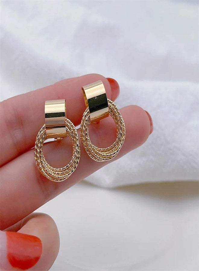 Shivarth ® Designer Shiny Triple Leyar Hoop Earrings, drop & Pearls Crystal Stone Earrings for Girls & Woman (Pack OF 3 Pair Earring) - Image 5