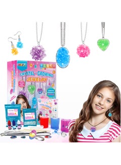 GRAFLO GRAFLO Crystal Growing Jewelry Kit, Make Your Own Crystal Pendants, Sparkling Hair Pins & Ring, Elegant Set for DIY Craft, Girl STEM Kit, Learning Toy Gift for Adolescent & Kids, for 8-12 Years Old  - Image 1
