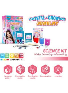 GRAFLO GRAFLO Crystal Growing Jewelry Kit, Make Your Own Crystal Pendants, Sparkling Hair Pins & Ring, Elegant Set for DIY Craft, Girl STEM Kit, Learning Toy Gift for Adolescent & Kids, for 8-12 Years Old  - Image 3