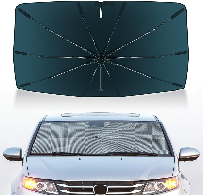 Autorder Global simple assemble options Autorder Windshield Sun Shade Umbrella for 2011-2017 Honda Odyssey Accessories,Upgraded Ice Crystal Material,Easy Setup Umbrella Sunshade for Car Windshield,100% Sun Blocking Modern color selections - Image 1