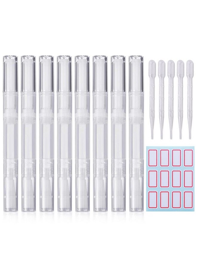 8 Pcs Transparent Twist Pens Cosmetic Container Empty Cuticle Nail Oil Pen With Brush Tip Lip Gloss Twist Pens Refillable Eyelash Growth Liquid Tube With 5 Transfer Pipettes 1 Stickers - pzsku/Z2A5CCF6844B947519A5BZ/45/_/1694502666/14c94118-9187-4a5a-bd7a-a5f9bf6d5b9b